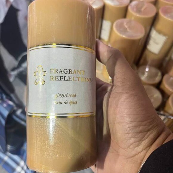 Fragrant Reflection 6" Pillar Candle (Gingerbread Cookie) - - Picture 1 of 4